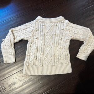 Peek Cozy Elegant Cream Cable Knit Sweater Toddler 2T Holiday Style